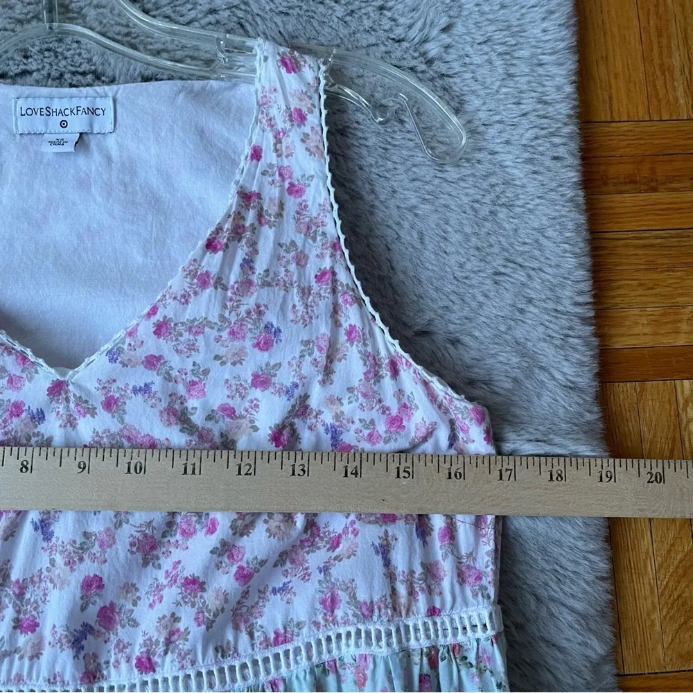 LOVESHACKFANCY x Target Camille Mixed Floral Tiered Midi Dress - Picture 9 of 10